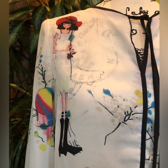 Parisian print blouse - Picture 3 of 8